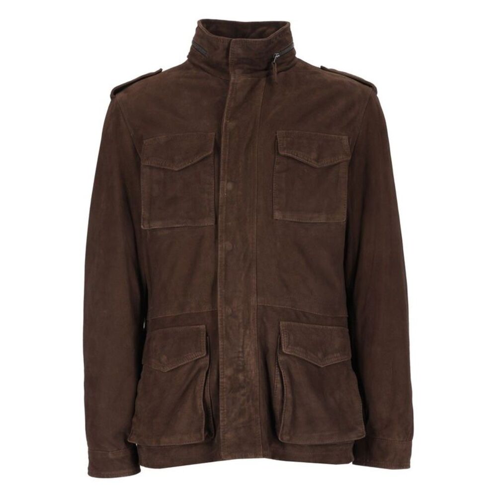 Al Duca D'aosta Men Suede Field Jacket